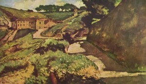 Giovanni Fattori: esempio di naturalismo - La Strada che sale, cm. 19 x 33 Collezione Jucker Milano.